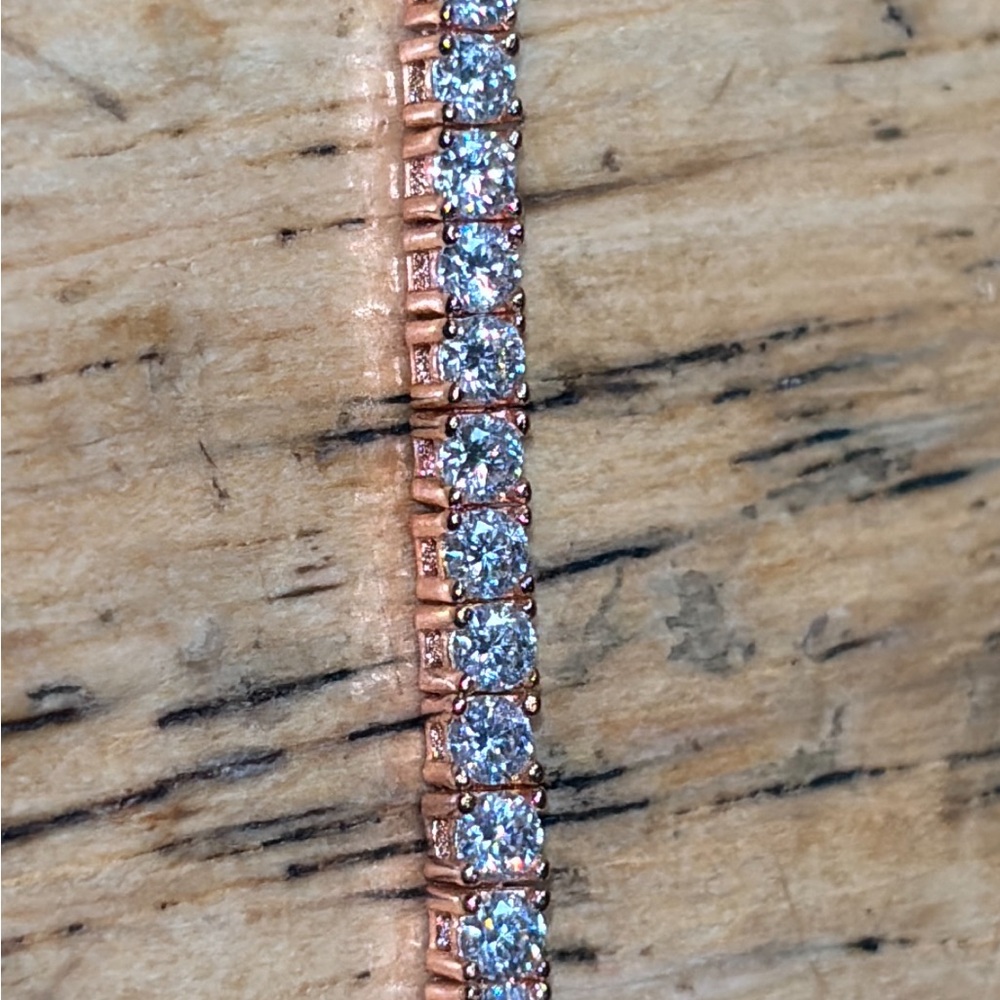 Elegant Rose Gold and moissanite Bracelet